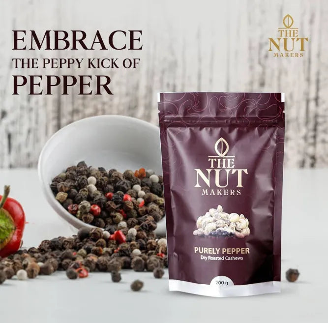 Purely Pepper Cashews 200g Kerala Premium Spicy - Blueberry Botanicals