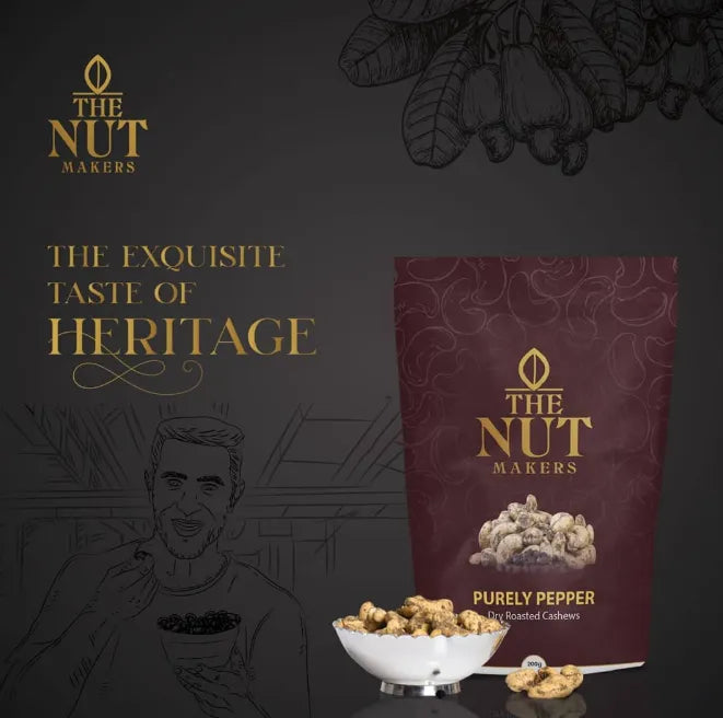 Purely Pepper Cashews 200g Kerala Premium Spicy - Blueberry Botanicals