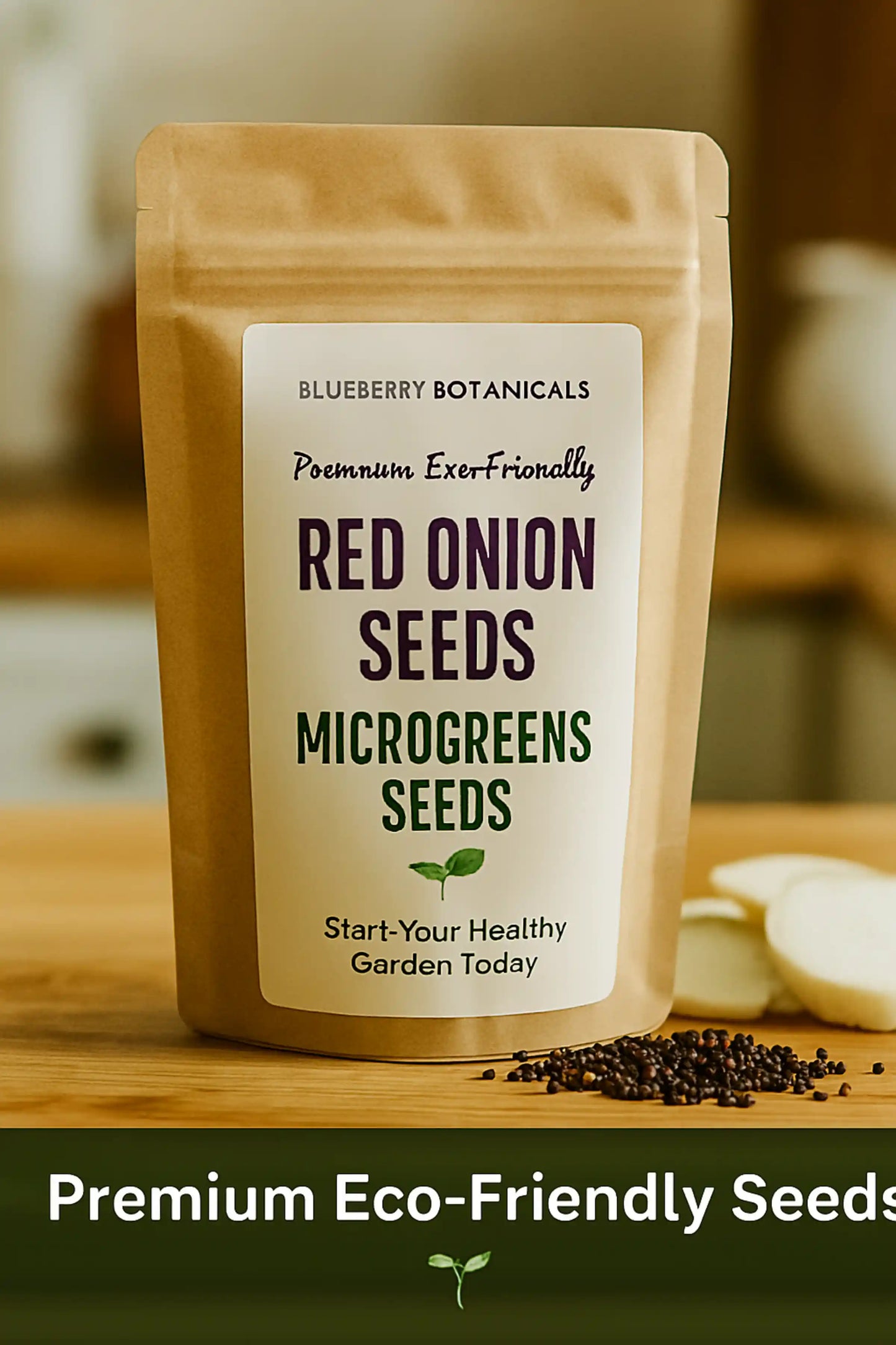 Red Onion Microgreens Seeds 100g – Mild Sweet Onion Flavor – Premium Quality