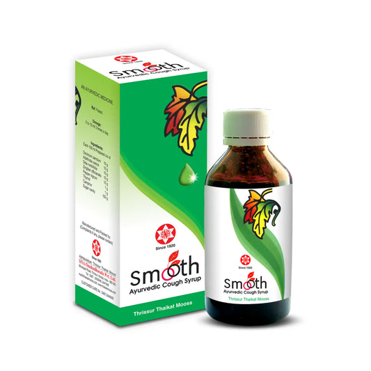 Smooth Cough Syrup –100 mL- Ayurvedic Relief for Cough & Throat Soothing I Blueberry Botanicals
