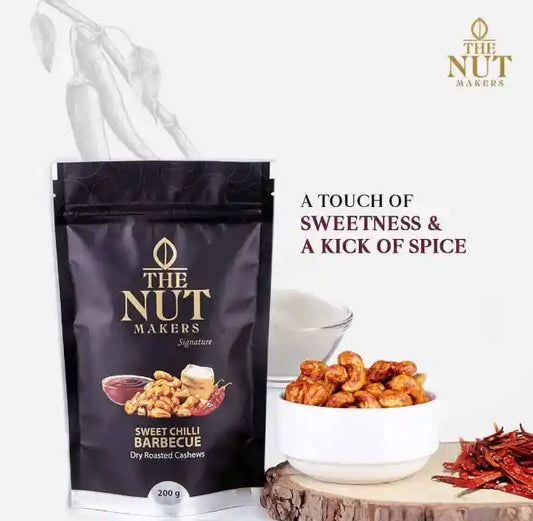 Sweet Chilli BBQ Cashews 200g Kerala Premium - Blueberry Botanicals