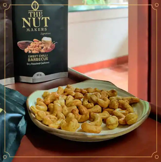 Sweet Chilli BBQ Cashews 80g Kerala Premium - Blueberry Botanicals