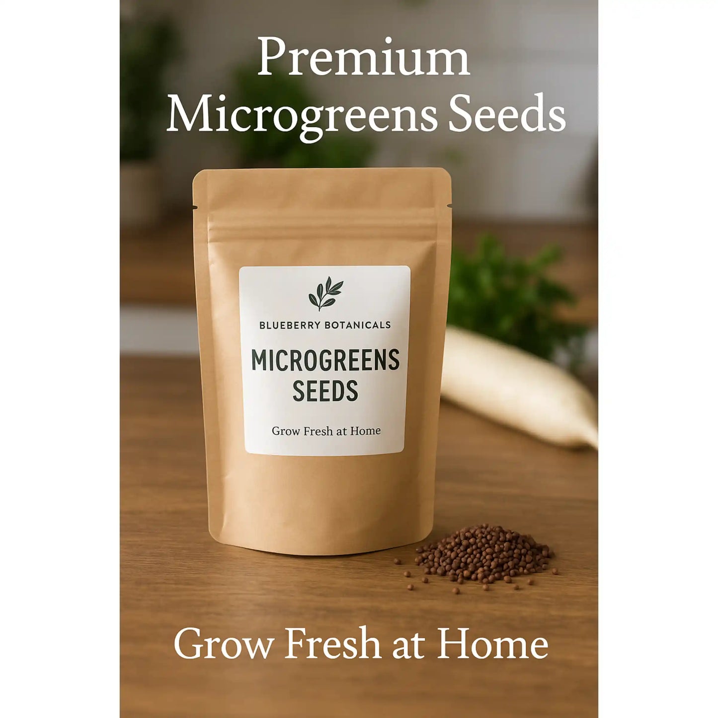White Radish Microgreens Seeds 100g – Crisp Peppery Greens – Premium Quality