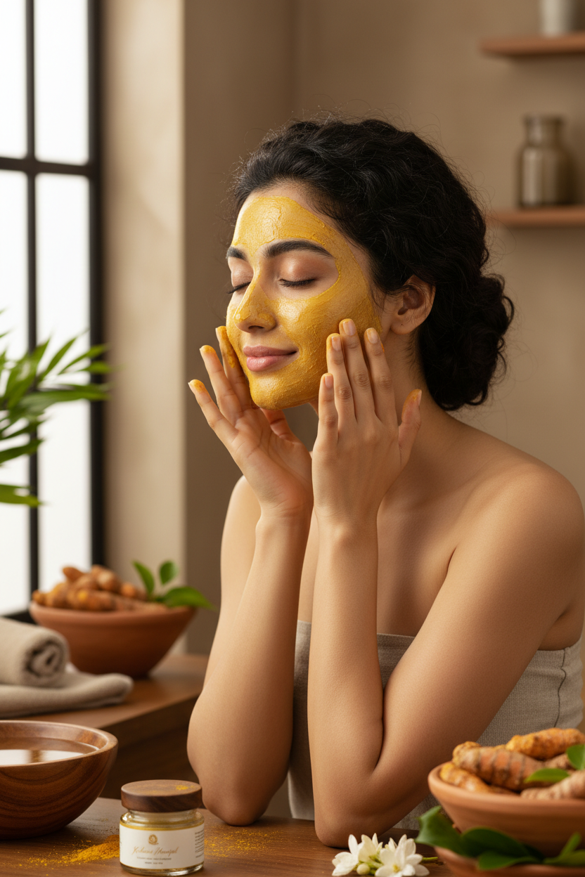 Kasthuri Manjal 100g — Wild Turmeric Herbal Skincare Powder | Blueberry Botanicals India