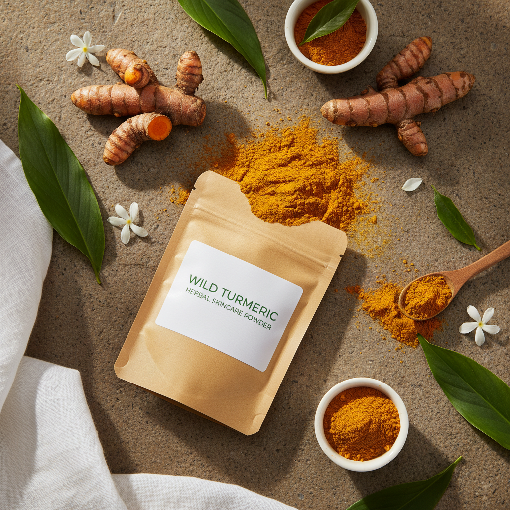 Kasthuri Manjal 100g — Wild Turmeric Herbal Skincare Powder | Blueberry Botanicals India